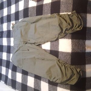 Free people twill khaki pants size large new with tags